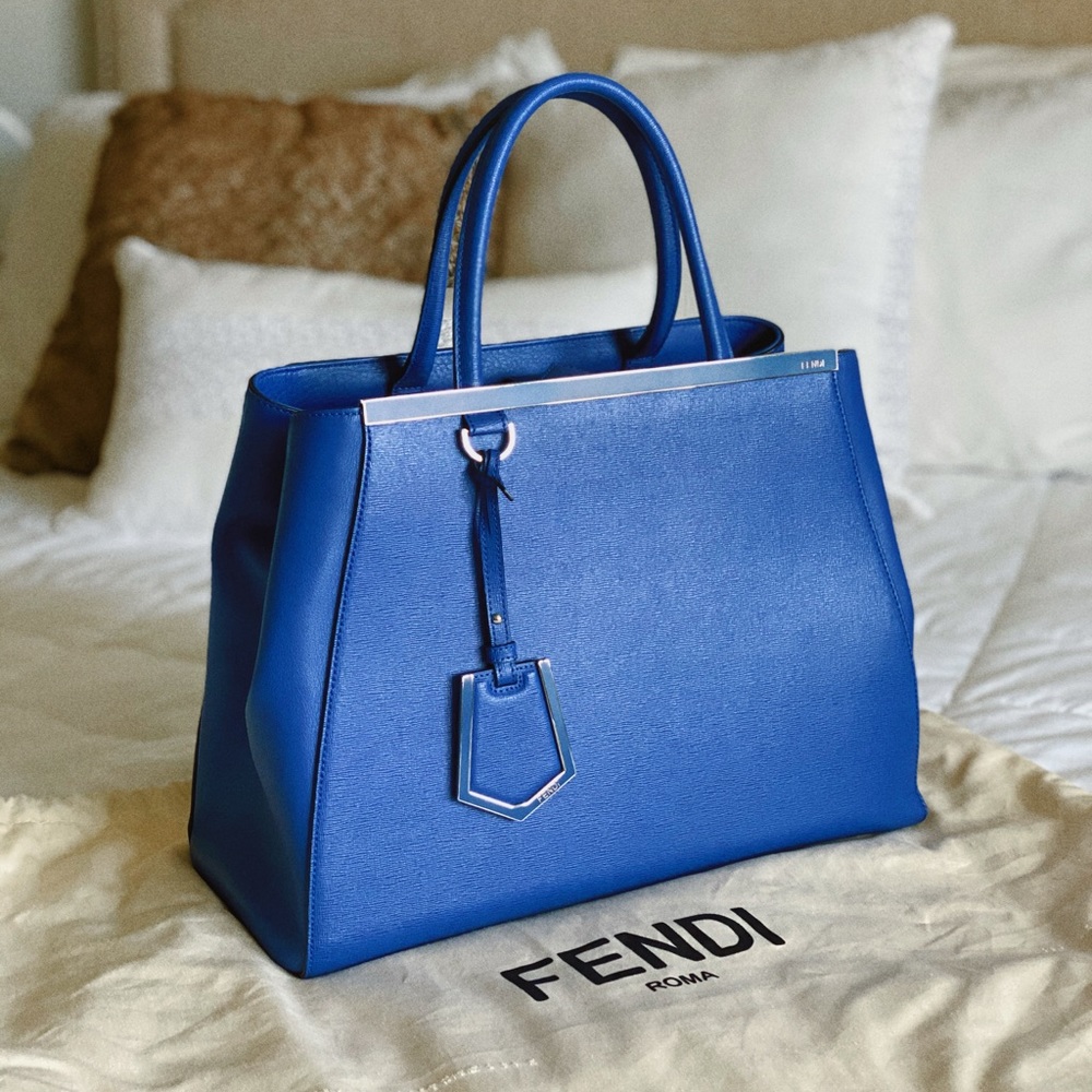 FENDI - Cobalt Blue Vitello 2Jours Elite Tote